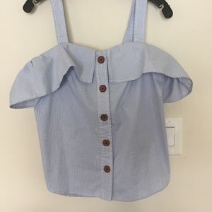 Maeve top stripped blue size 4